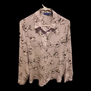 Lavender Floral Women's Blouse